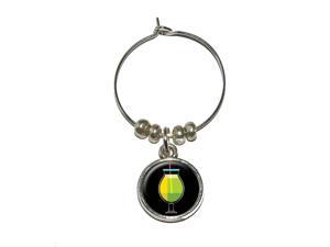 Cocktail Green Wine Glass Charm Drink Stem Marker Ring Cocktail Green Wine Glass Charm Drink Stem Marker Ring