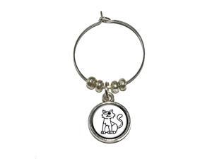Zombie Family Cat Wine Glass Charm Drink Stem Marker Ring Zombie Family Cat Wine Glass Charm Drink Stem Marker Ring