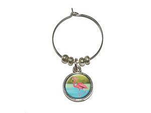 Flamingo Wine Glass Charm Drink Stem Marker Ring Flamingo Wine Glass Charm Drink Stem Marker Ring