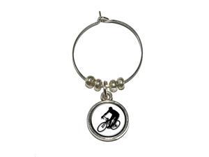 Cycling Cycle Biking Wine Glass Charm Drink Stem Marker Ring Cycling Cycle Biking Wine Glass Charm Drink Stem Marker Ring