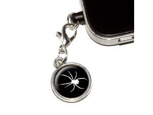 Spider - White on Black Universal Fit 3.5mm Earphone Headset Jack Charm Anti-Dust Plug fits Mobile Cell Phone iPhone iPod iPad Galaxy Spider - White on Black Universal Fit 3.5mm Earphone Headset Jack Charm Anti-Dust Plug fits Mobile Cell Phone iPhone iPod iPad Galaxy