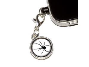 Spider - Black on White Universal Fit 3.5mm Earphone Headset Jack Charm Anti-Dust Plug fits Mobile Cell Phone iPhone iPod iPad Galaxy Spider - Black on White Universal Fit 3.5mm Earphone Headset Jack Charm Anti-Dust Plug fits Mobile Cell Phone iPhone iPod iPad Galaxy