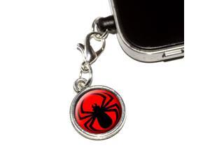 Spider Black on Red Universal Fit 3.5mm Earphone Headset Jack Charm Anti-Dust Plug fits Mobile Cell Phone iPhone iPod iPad Galaxy Spider Black on Red Universal Fit 3.5mm Earphone Headset Jack Charm Anti-Dust Plug fits Mobile Cell Phone iPhone iPod iPad Galaxy