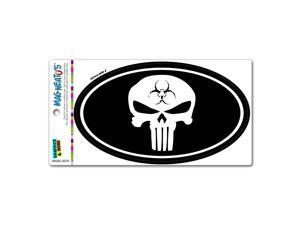 Death Skull Zombie Biohazard Symbol - Euro Oval MAG-NEATO'S™ Automotive Car Refrigerator Locker Vinyl Magnet Death Skull Zombie Biohazard Symbol - Euro Oval MAG-NEATO'S™ Automotive Car Refrigerator Locker Vinyl Magnet