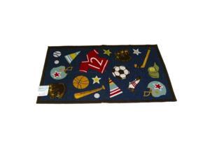 Studio A All Star Sports Throw Accent Rug Baseball Football Soccer Mat 26x45 Studio A All Star Sports Throw Accent Rug Baseball Football Soccer Mat 26x45