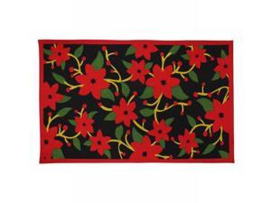 Martha Stewart Living Painted Poinsettia Accent Rug Non Skid Holiday Mat 18x30 Martha Stewart Living Painted Poinsettia Accent Rug Non Skid Holiday Mat 18x30