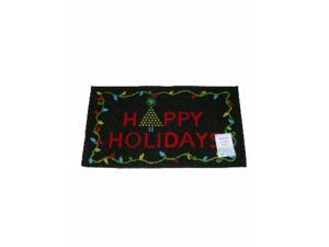 Martha Stewart Living Happy Holiday Accent Rug No Skid Black Christmas Mat 18x30 Martha Stewart Living Happy Holiday Accent Rug No Skid Black Christmas Mat 18x30