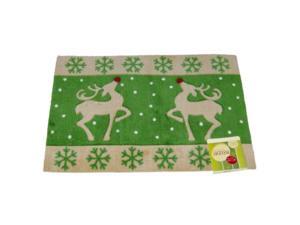 Holiday Door Mat Red Nosed Reindeer Plush Throw Accent Rug Holiday Door Mat Red Nosed Reindeer Plush Throw Accent Rug