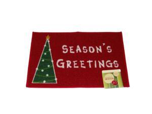Holiday Door Mat Red Seasons Greetings Throw Accent Rug Holiday Door Mat Red Seasons Greetings Throw Accent Rug