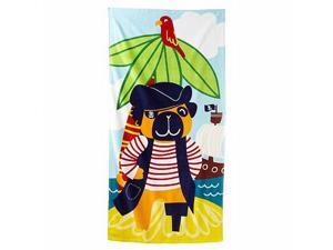 Jumping Beans Pirate Pug Dog Plush Cotton Velour Beach Towel 30x60 Jumping Beans Pirate Pug Dog Plush Cotton Velour Beach Towel 30x60