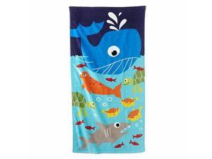 Jumping Beans Big Blue Whale Sea Life Plush Cotton Velour Beach Towel 30x60 Jumping Beans Big Blue Whale Sea Life Plush Cotton Velour Beach Towel 30x60