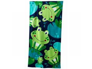 Jumping Beans Hopping Frogs Plush Cotton Velour Beach Towel 30x60 Jumping Beans Hopping Frogs Plush Cotton Velour Beach Towel 30x60