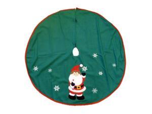 Trimmery Green Felt Santa Claus Christmas Tree Skirt Xmas Holiday Trimmery Green Felt Santa Claus Christmas Tree Skirt Xmas Holiday