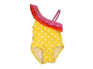 Circo Infant Girls 1 Piece Yellow Polka Dot Ruffled Swim Suit Swimming Circo Infant Girls 1 Piece Yellow Polka Dot Ruffled Swim Suit Swimming
