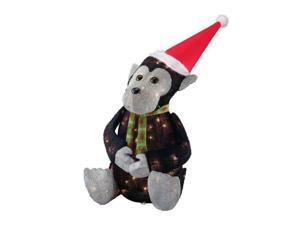 22 Inch Light Up Baby Gorilla with Santa Hat & 70 Lights 22 Inch Light Up Baby Gorilla with Santa Hat & 70 Lights