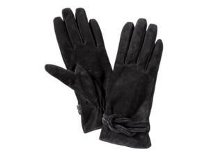 Merona Womens Black Suede Knotted Leather Gloves Merona Womens Black Suede Knotted Leather Gloves
