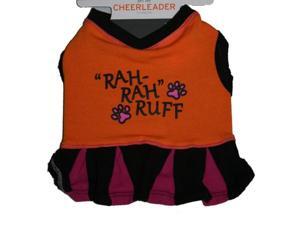 Cheerleader Dog Costume Orange Rah Rah Ruff Pet T-Shirt Cheer Dress Cheerleader Dog Costume Orange Rah Rah Ruff Pet T-Shirt Cheer Dress