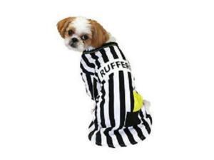 Rufferee Dog Costume Striped Referee Pet Tee Halloween T-Shirt Rufferee Dog Costume Striped Referee Pet Tee Halloween T-Shirt