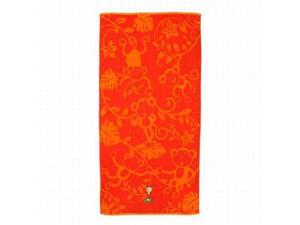 Shopko Bright Orange Monkey Print Plush Cotton Beach Towel 32x63 Shopko Bright Orange Monkey Print Plush Cotton Beach Towel 32x63