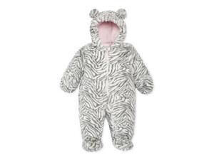 Carters Infant Girls Plush Gray & White Zebra Snowsuit Baby Pram Snow Suit Carters Infant Girls Plush Gray & White Zebra Snowsuit Baby Pram Snow Suit