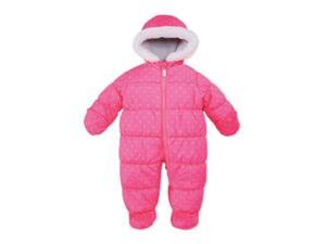 Carters Infant Girls Quilted Pink Polka Dot Snowsuit Baby Pram Snow Suit Carters Infant Girls Quilted Pink Polka Dot Snowsuit Baby Pram Snow Suit