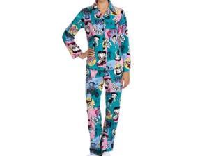 Womens Betty Boop Pajamas Blue Fleece Pajama Set XL Womens Betty Boop Pajamas Blue Fleece Pajama Set XL