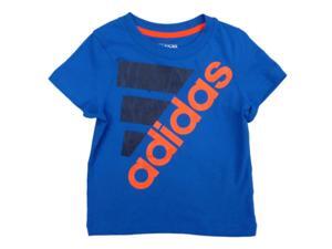 Adidas Toddler Boys Blue Athletic T-Shirt Adidas Toddler Boys Blue Athletic T-Shirt