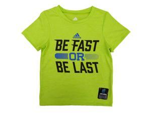 Adidas Toddler Boys Green Be Fast Or Be Last Athletic T-Shirt Adidas Toddler Boys Green Be Fast Or Be Last Athletic T-Shirt