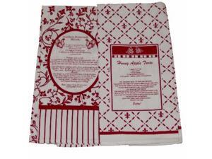 Design Imports Kitchen Recipe Towel Set of 2 Red Towels Design Imports Kitchen Recipe Towel Set of 2 Red Towels