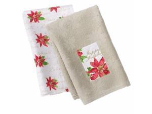 St Nicholas Square Christmas Poinsettia Kitchen Towel Set Happy Holidays St Nicholas Square Christmas Poinsettia Kitchen Towel Set Happy Holidays