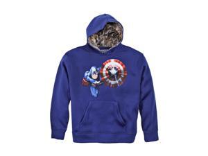 Marvel Boys Blue Captain America Pullover Hoodie Realtree Sweatshirt Marvel Boys Blue Captain America Pullover Hoodie Realtree Sweatshirt