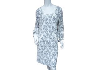 Soft Sensations Womens White Snow Leopard Fleece Sleep Shirt Stretch Nightgown Soft Sensations Womens White Snow Leopard Fleece Sleep Shirt Stretch Nightgown