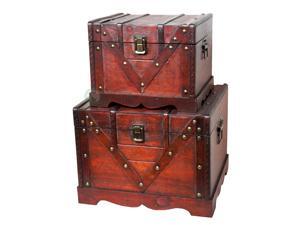Old Style Treasure Chest Set of 2 Old Style Treasure Chest Set of 2
