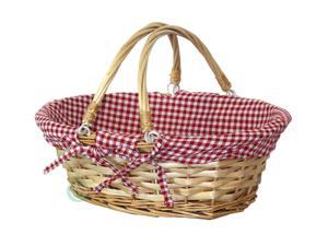 Oval Willow Basket with Double Drop Down Handles Oval Willow Basket with Double Drop Down Handles