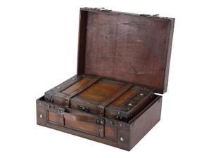 Old Style Suitcase With Stripes Set of 2 Old Style Suitcase With Stripes Set of 2