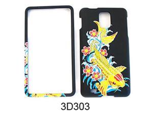 Snap-On Protector Case for Samsung Infuse 4G I997 (3D Embossed/Fish with Flowers on Black) Snap-On Protector Case for Samsung Infuse 4G I997 (3D Embossed/Fish with Flowers on Black)