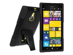 Amzer Double Layer Hybrid Case with Kickstand - Black/ Black for Nokia Lumia 1520 Amzer Double Layer Hybrid Case with Kickstand - Black/ Black for Nokia Lumia 1520