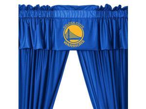 NBA Golden State Warriors Drape and Valance Set Basketball Team Logo Window Treatment NBA Golden State Warriors Drape and Valance Set Basketball Team Logo Window Treatment