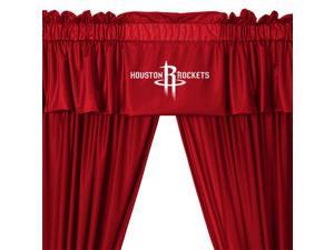 NBA Houston Rockets Drape and Valance Set Basketball Team Logo Window Treatment NBA Houston Rockets Drape and Valance Set Basketball Team Logo Window Treatment
