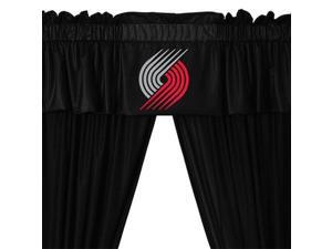 NBA Portland Trail Blazers Drape and Valance Set Basketball Team Logo Window Treatment NBA Portland Trail Blazers Drape and Valance Set Basketball Team Logo Window Treatment