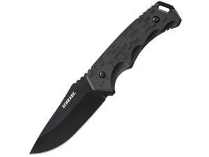 SCHF32, Black TPE Handle, Black Clip Point Plain w/Sheath SCHF32, Black TPE Handle, Black Clip Point Plain w/Sheath