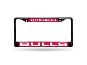 Chicago Bulls NBA Laser Cut Black License Plate Frame Chicago Bulls NBA Laser Cut Black License Plate Frame