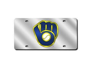 Milwaukee Brewers Laser Cut Silver License Plate Milwaukee Brewers Laser Cut Silver License Plate