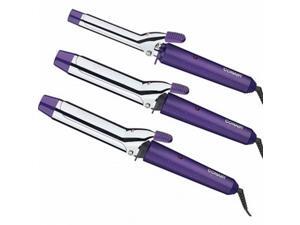 Conair CB433SCS Curling Iron Set Chrome 3-Pack - 0.5 0.75 & 1 - Purple Conair CB433SCS Curling Iron Set Chrome 3-Pack - 0.5 0.75 & 1 - Purple
