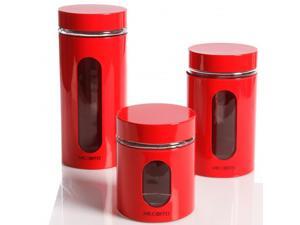 Mr.Coffee 92011.03 Java Bar Set of 3 Glass Caniser Set - Red Mr.Coffee 92011.03 Java Bar Set of 3 Glass Caniser Set - Red