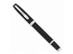 Charles Hubert Black and Silver-tone RollerBall Pen - Engravable Gift Item Charles Hubert Black and Silver-tone RollerBall Pen - Engravable Gift Item