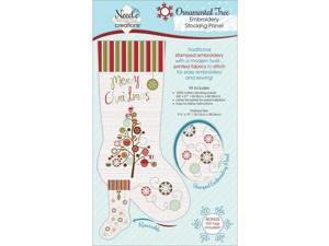 Christmas Stocking Panel For Embroidery-Ornamental Tree Christmas Stocking Panel For Embroidery-Ornamental Tree