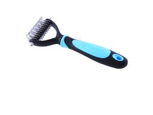 MIU COLOR™ Professional Pet Grooming Undercoat Rake Comb, Dematting Tool, TPE + PP, 11 Teeth Wide, Blue. MIU COLOR™ Professional Pet Grooming Undercoat Rake Comb, Dematting Tool, TPE + PP, 11 Teeth Wide, Blue.