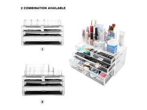 MelodySusie® Large Capacity Cosmetic Organizer Transparent Acrylic Jewelries & Cosmetic Storage Display Boxes Makeup Organizer MelodySusie® Large Capacity Cosmetic Organizer Transparent Acrylic Jewelries & Cosmetic Storage Display Boxes Makeup Organizer