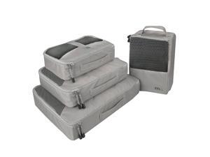 MIU COLOR® 4 Set Packing Cubes - Travel Organizer, 1 Special Shoes Bag, Durable Nylon and Mesh Top with Tote MIU COLOR® 4 Set Packing Cubes - Travel Organizer, 1 Special Shoes Bag, Durable Nylon and Mesh Top with Tote